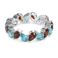 Twisted Pear Shape Eternity Taya Band