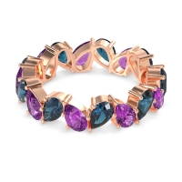 Twisted Pear Shape Eternity Taya Band