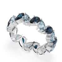 Twisted Pear Shape Eternity Taya Band