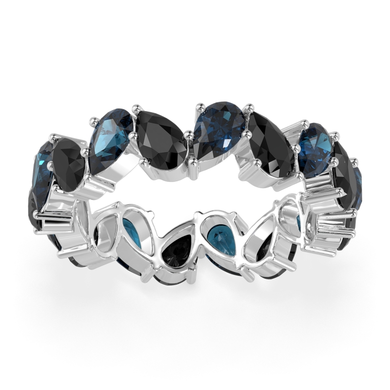 Twisted Pear Shape Eternity Taya Band