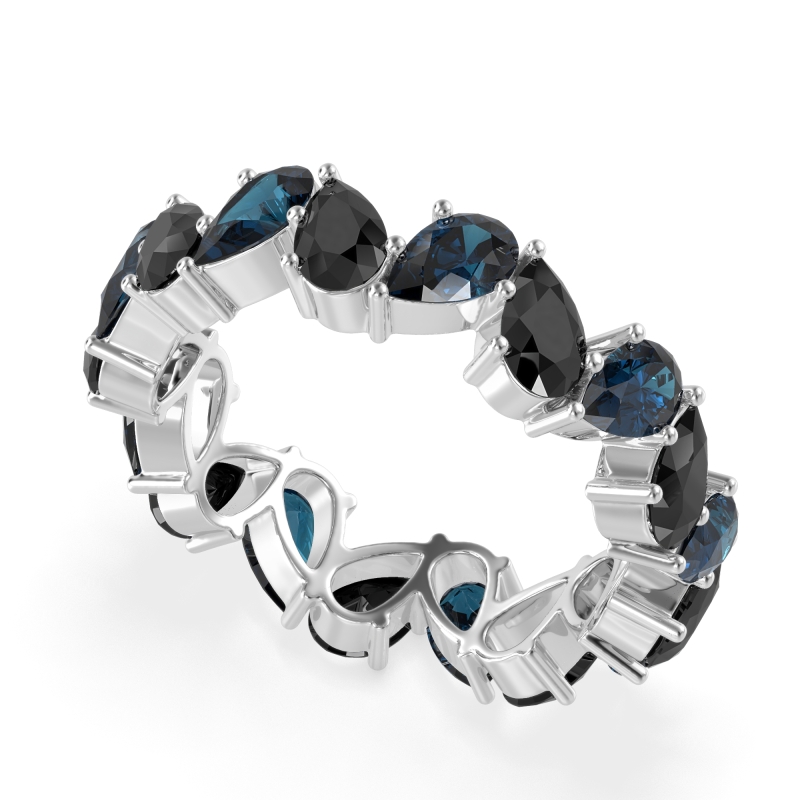 Twisted Pear Shape Eternity Taya Band