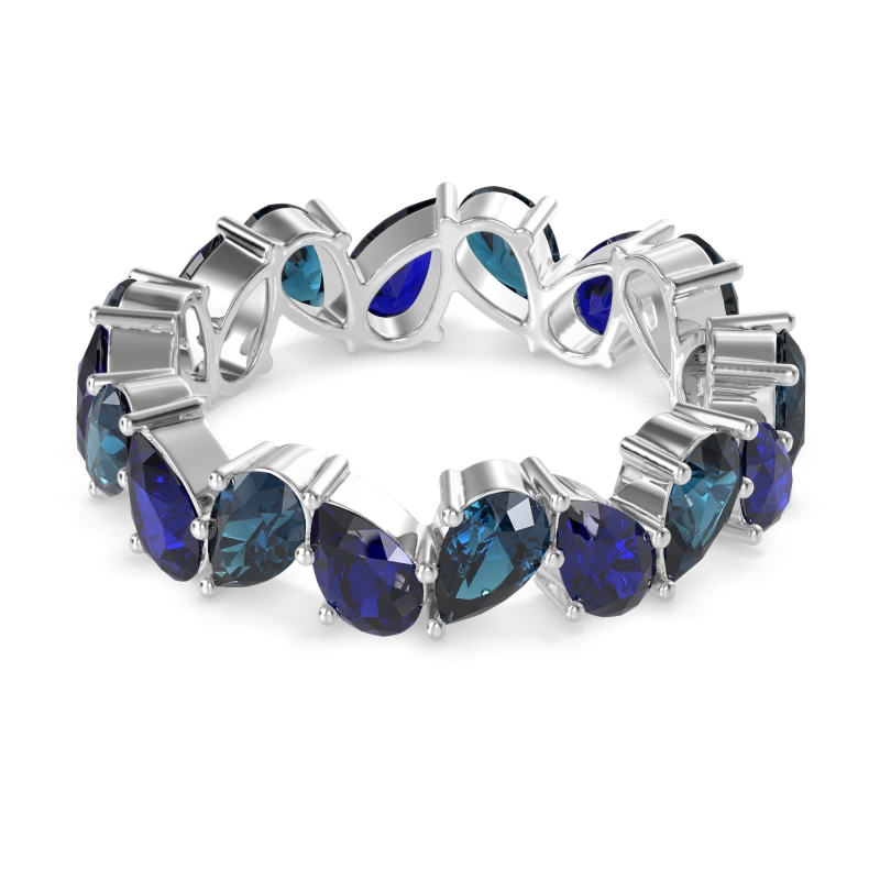 Twisted Pear Shape Eternity Taya Band