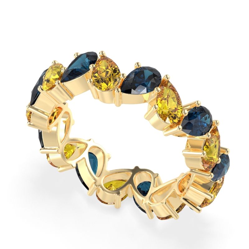 Twisted Pear Shape Eternity Taya Band