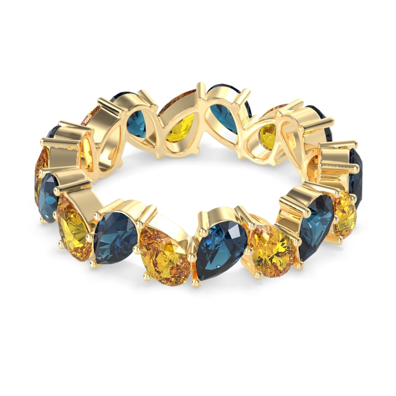 Twisted Pear Shape Eternity Taya Band