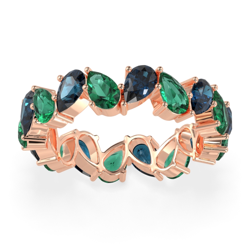 Twisted Pear Shape Eternity Taya Band