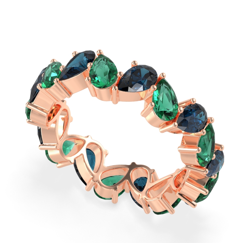 Twisted Pear Shape Eternity Taya Band