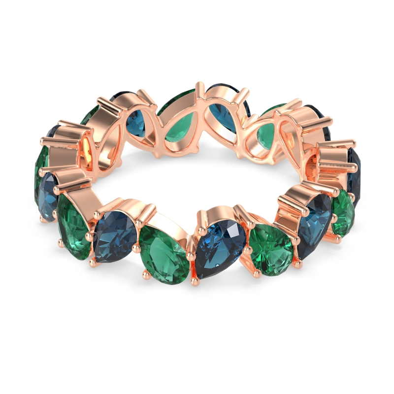 Twisted Pear Shape Eternity Taya Band