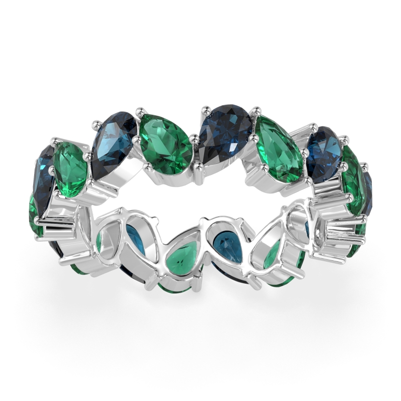 Twisted Pear Shape Eternity Taya Band