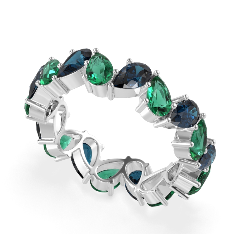 Twisted Pear Shape Eternity Taya Band