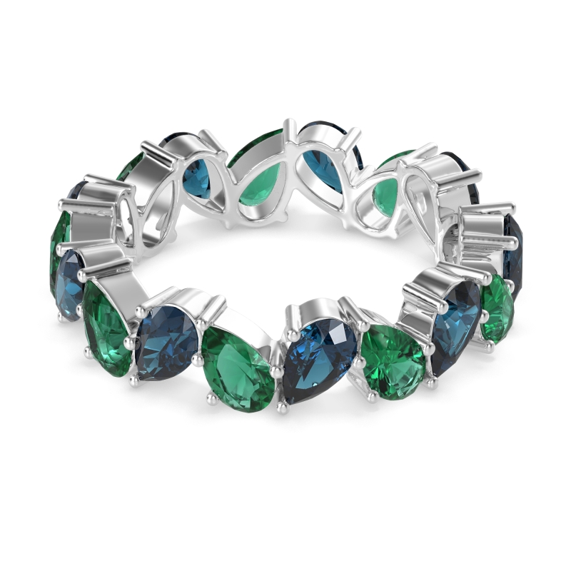 Twisted Pear Shape Eternity Taya Band