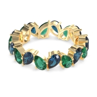 Twisted Pear Shape Eternity Taya Band