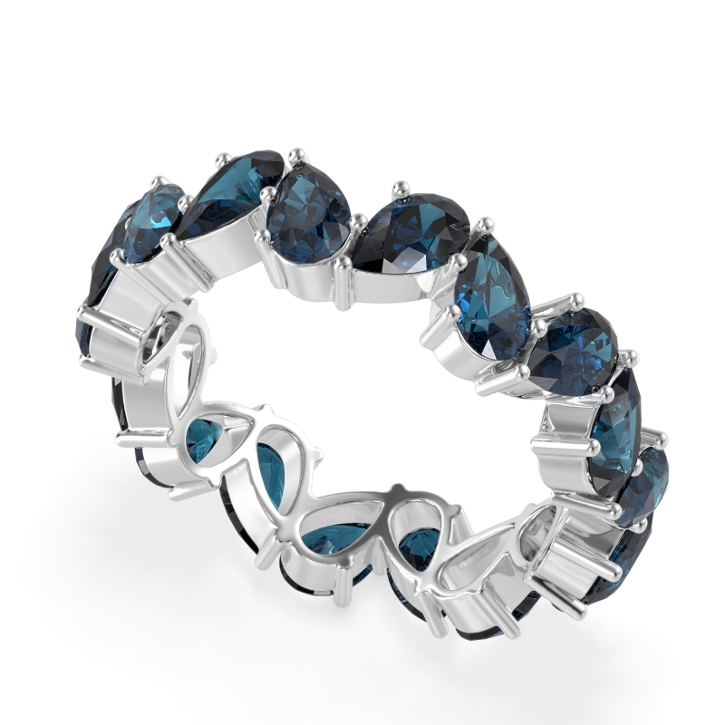 Twisted Pear Shape Eternity Taya Band