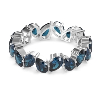 Twisted Pear Shape Eternity Taya Band