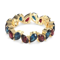 Twisted Pear Shape Eternity Taya Band