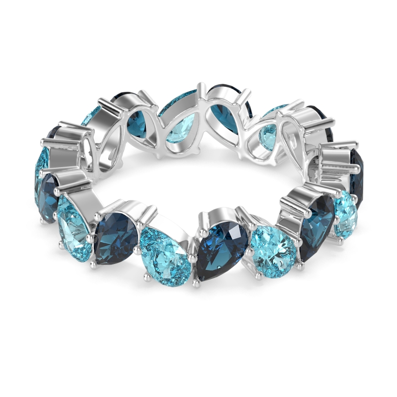 Twisted Pear Shape Eternity Taya Band