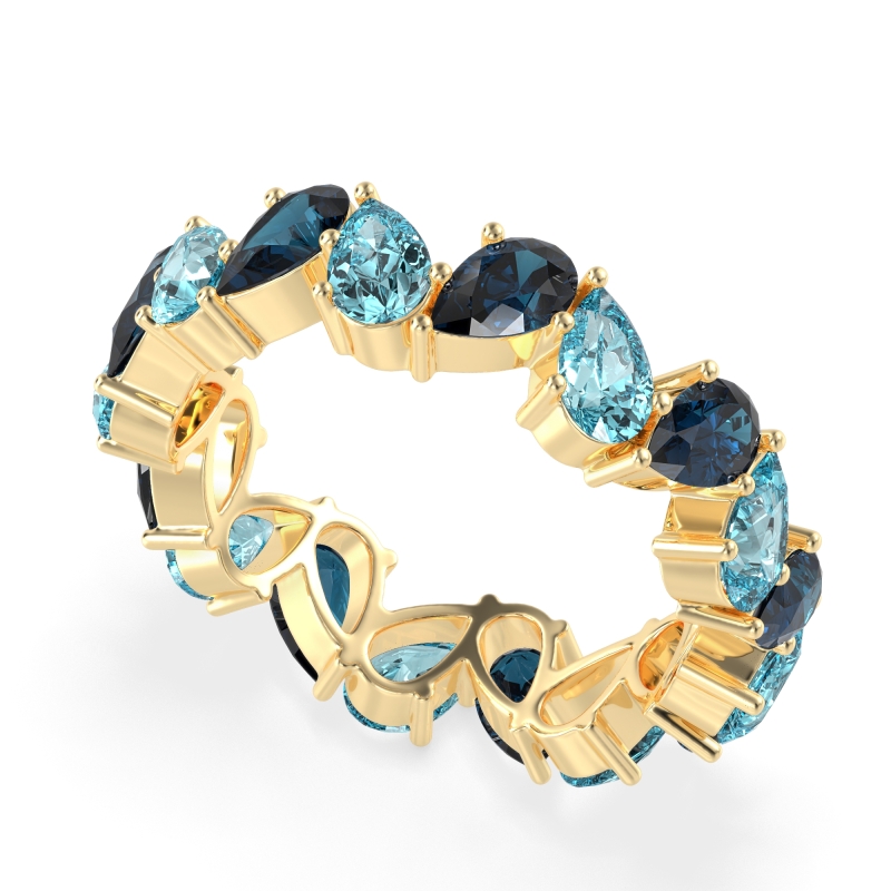 Twisted Pear Shape Eternity Taya Band