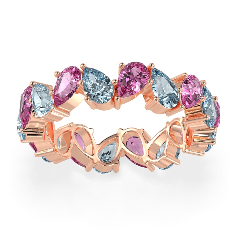 Twisted Pear Shape Eternity Taya Band