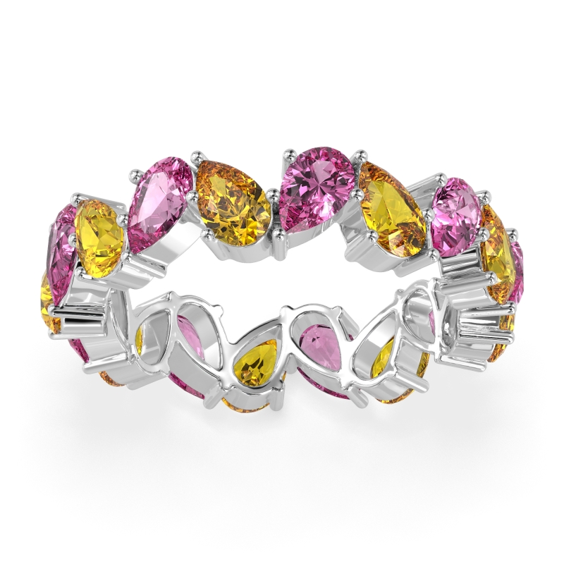 Twisted Pear Shape Eternity Taya Band