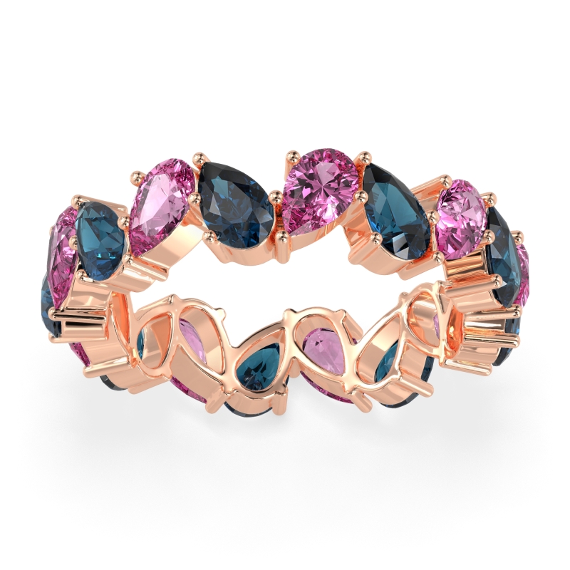 Twisted Pear Shape Eternity Taya Band