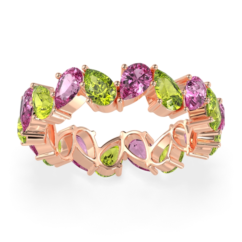 Twisted Pear Shape Eternity Taya Band