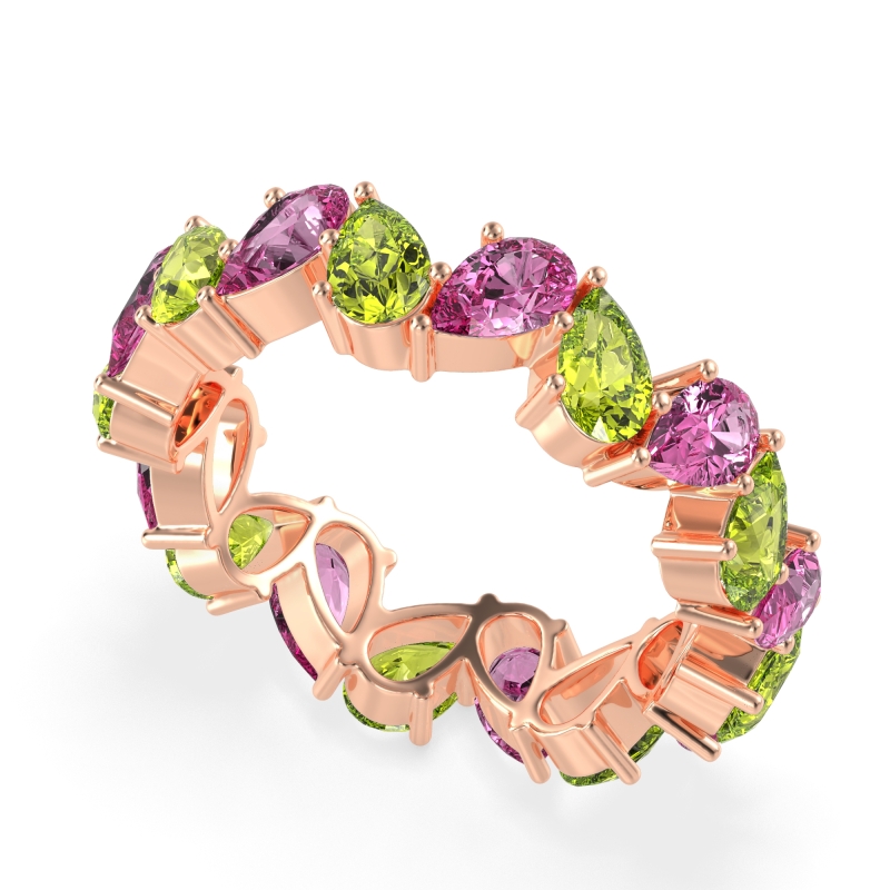 Twisted Pear Shape Eternity Taya Band