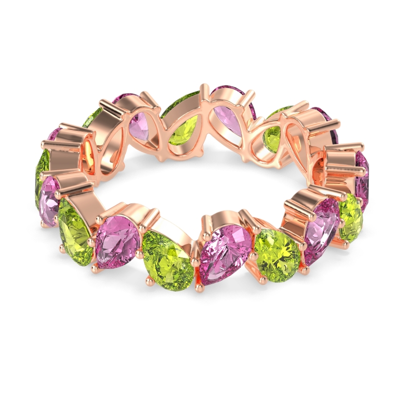 Twisted Pear Shape Eternity Taya Band