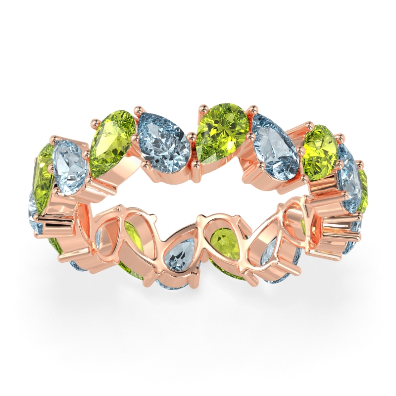 Twisted Pear Shape Eternity Taya Band