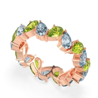 Twisted Pear Shape Eternity Taya Band