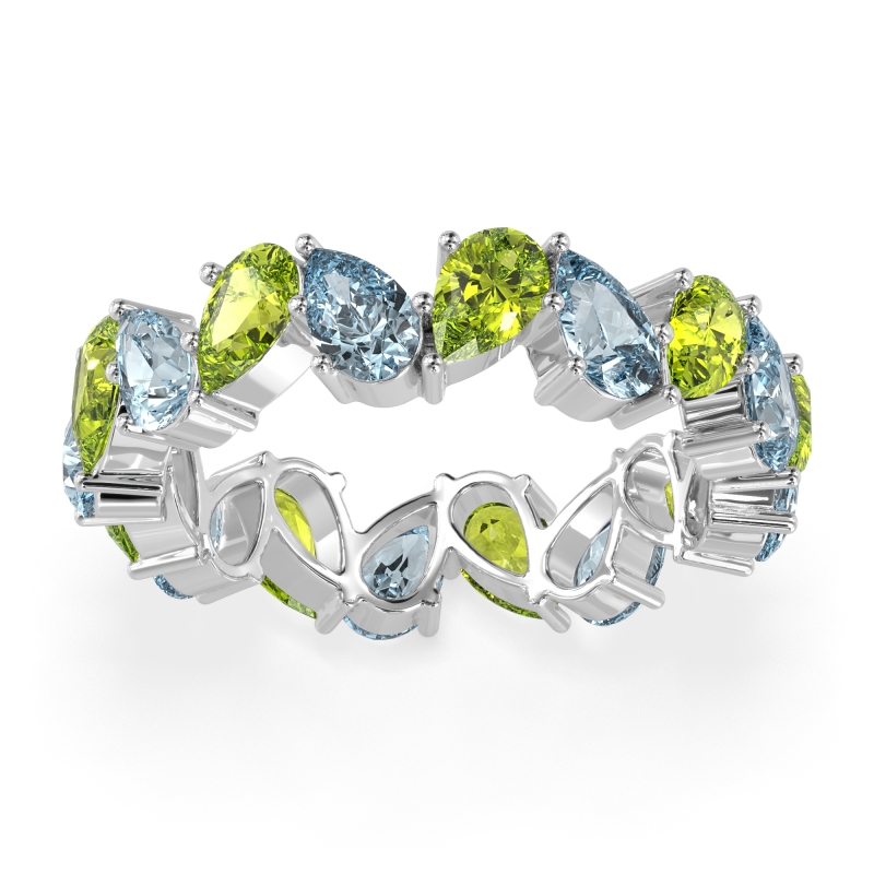 Twisted Pear Shape Eternity Taya Band