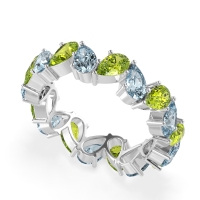 Twisted Pear Shape Eternity Taya Band