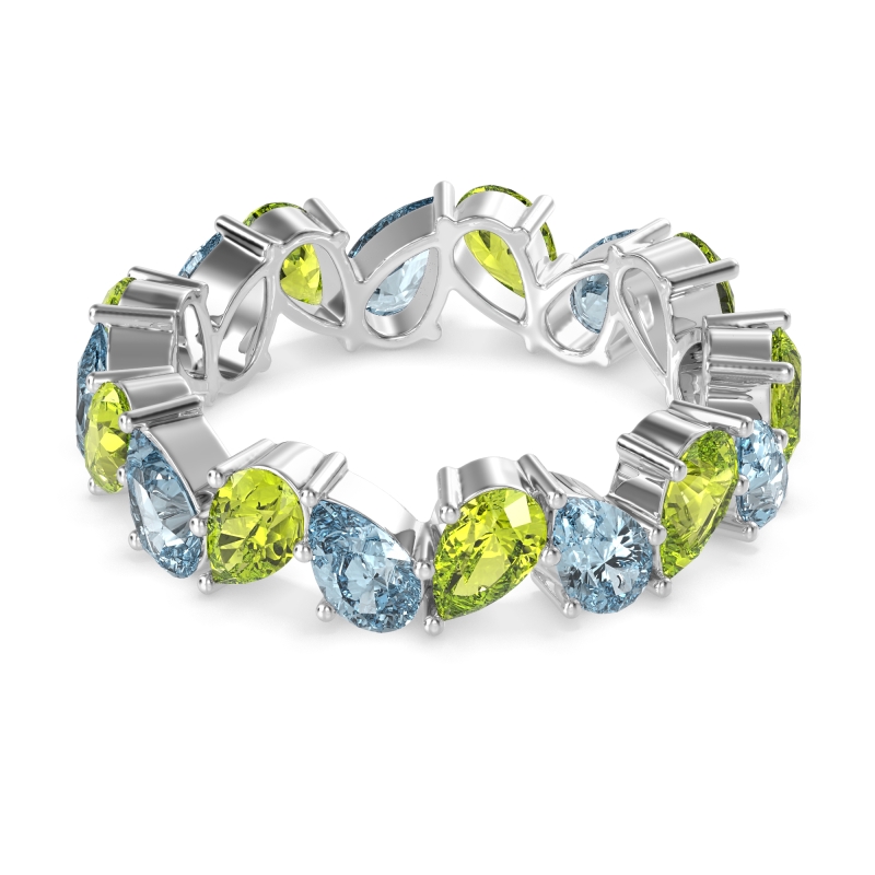 Twisted Pear Shape Eternity Taya Band