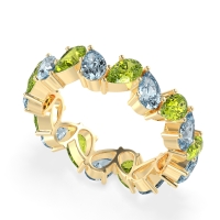 Twisted Pear Shape Eternity Taya Band