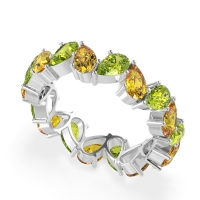 Twisted Pear Shape Eternity Taya Band