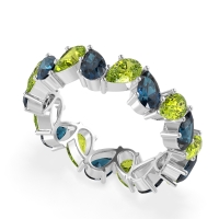 Twisted Pear Shape Eternity Taya Band