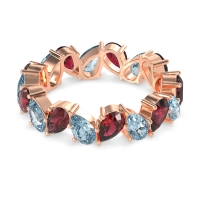 Twisted Pear Shape Eternity Taya Band