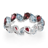 Twisted Pear Shape Eternity Taya Band