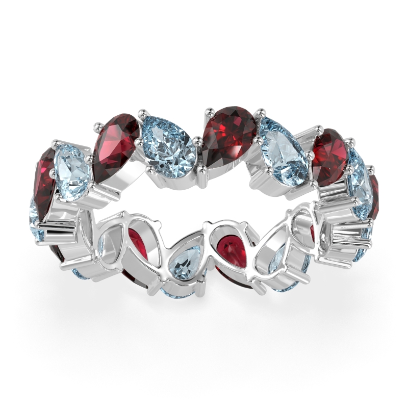 Twisted Pear Shape Eternity Taya Band