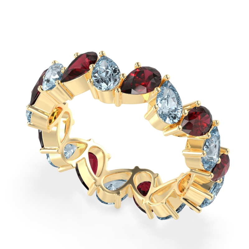 Twisted Pear Shape Eternity Taya Band