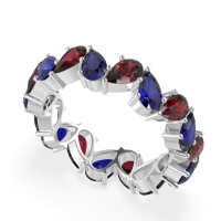 Twisted Pear Shape Eternity Taya Band