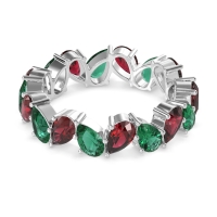 Twisted Pear Shape Eternity Taya Band