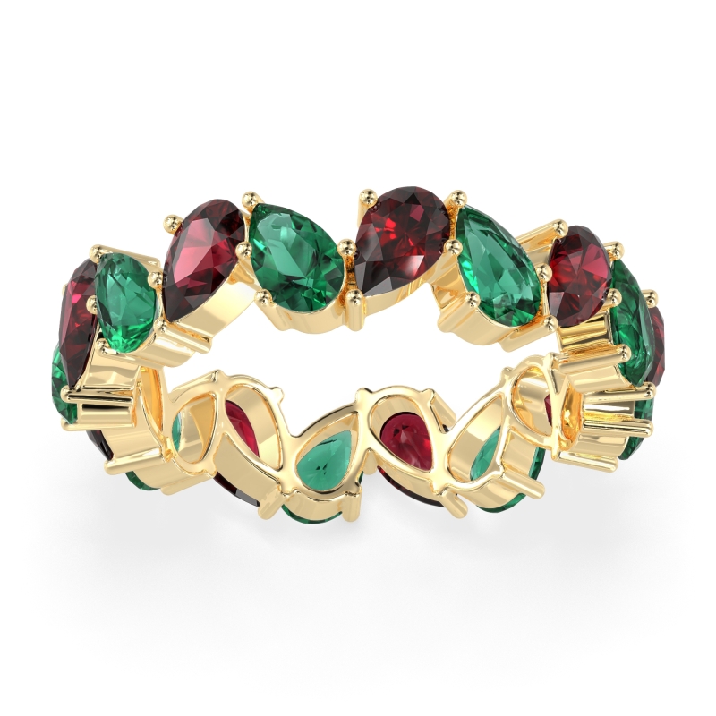 Twisted Pear Shape Eternity Taya Band