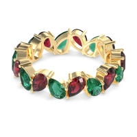 Twisted Pear Shape Eternity Taya Band