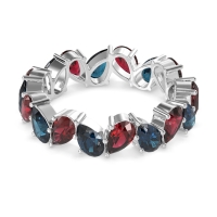 Twisted Pear Shape Eternity Taya Band