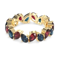 Twisted Pear Shape Eternity Taya Band