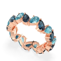 Twisted Pear Shape Eternity Taya Band