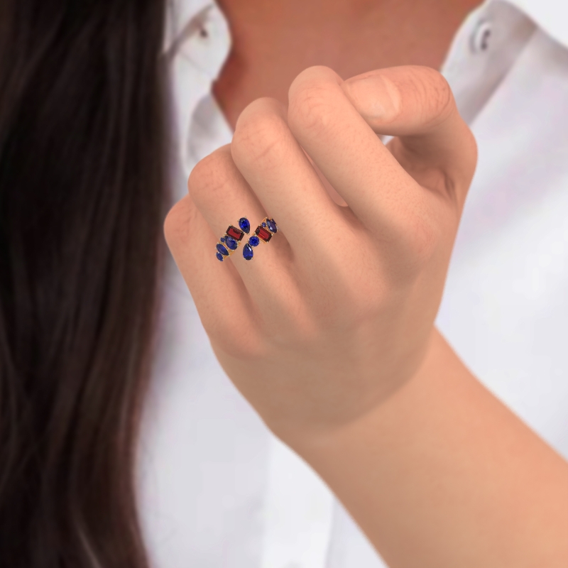 Fashion Multi-Shape Split Shank Garvi Band