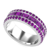 8mm Men's Emerald Cut Band