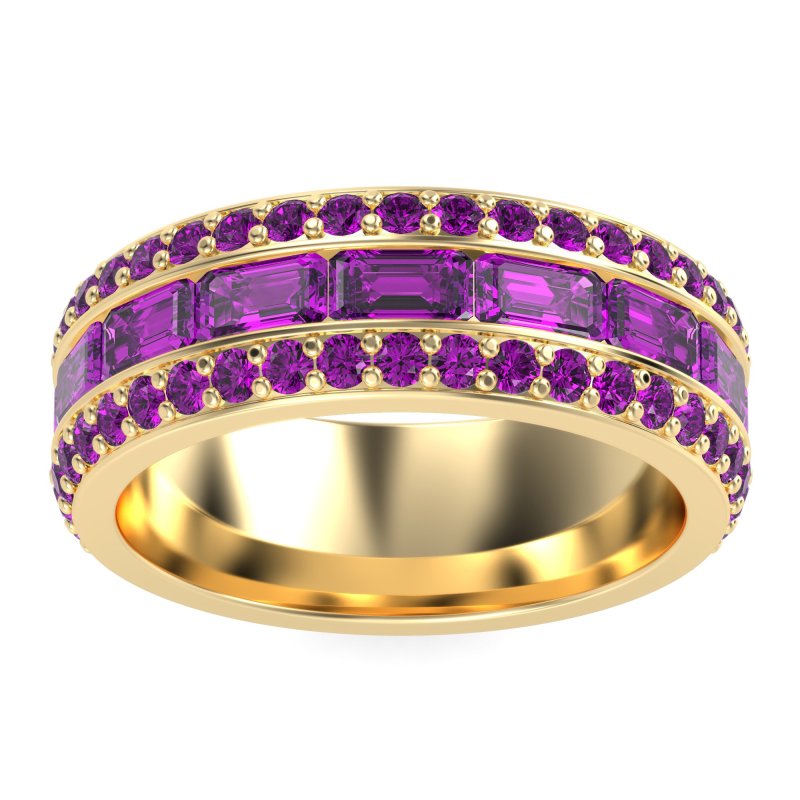 8mm Men's Emerald Cut Band