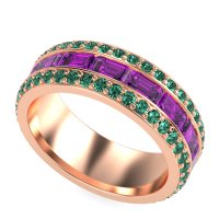 8mm Men's Emerald Cut Band