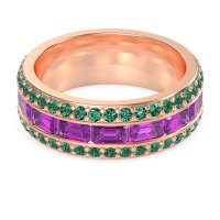 8mm Men's Emerald Cut Band